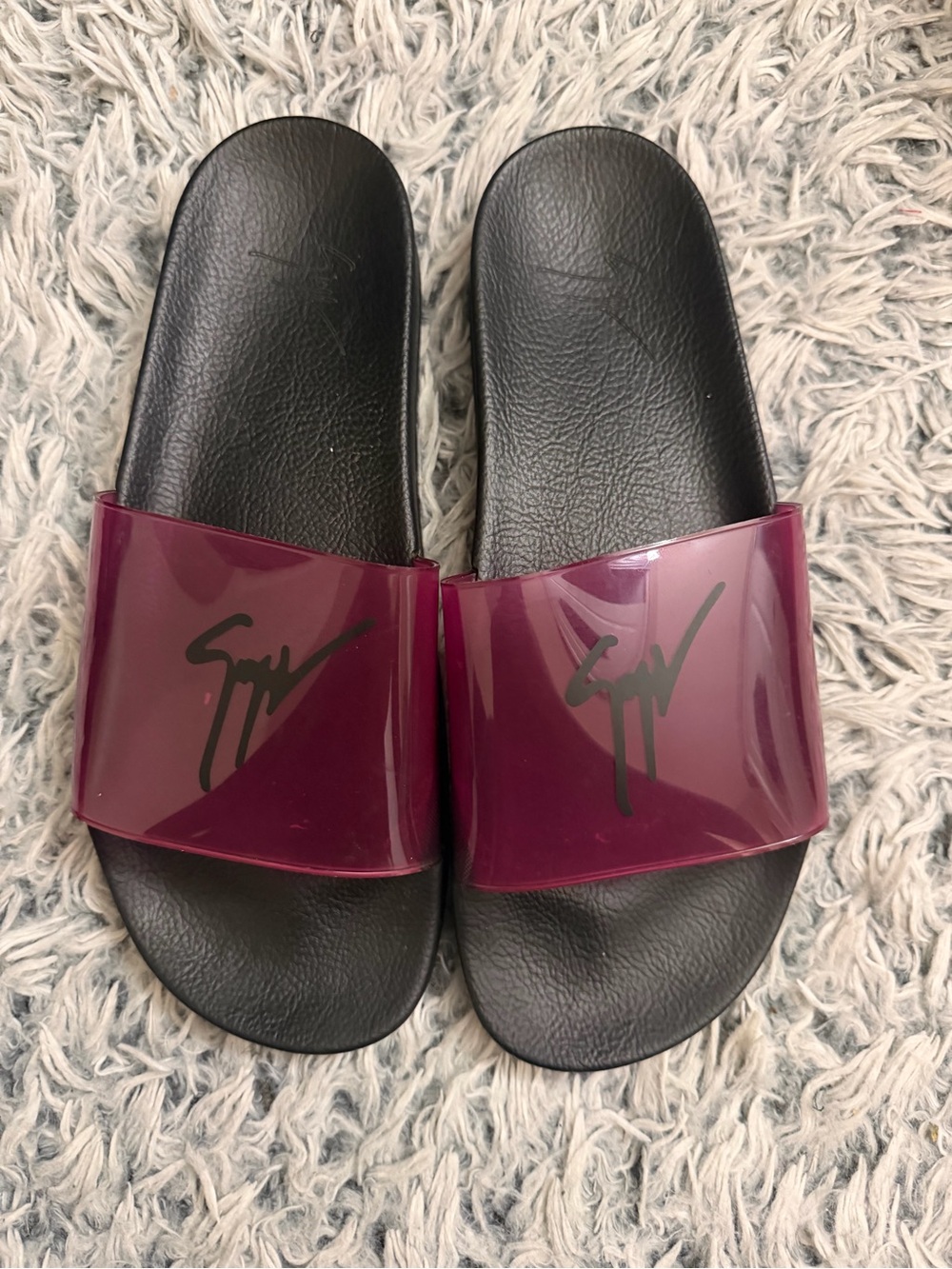 Giuseppe Zanotti Women’s Burgundy Slide Sandals
